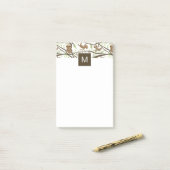 Post-it® Ajoutez votre motif | de sourire initial de (Sur un bureau)