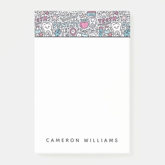 Post-it® Ajoutez votre motif | dentaire nommé de bande (Devant)