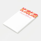 Post-it® Ajoutez votre motif floral d'oléandre | orange (Incliné)