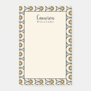 Post-it® Ajoutez votre motif floral   géométrique nommé