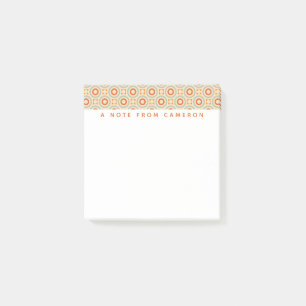 Post-it® Ajoutez votre motif géométrique vintage nommé