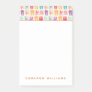 Post-it® Ajoutez votre motif   grunge nommé de dent