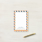 Post-it® Ajoutez votre motif moderne de feuille de la (Sur un bureau)