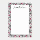 Post-it® Ajoutez votre motif | moderne nommé des lèvres B&W (Devant)