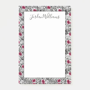 Post-it® Ajoutez votre motif moderne nommé des lèvres B&W