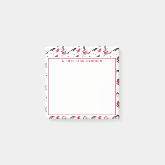 Post-it® Ajoutez votre motif nommé de vernis à ongles (Devant)