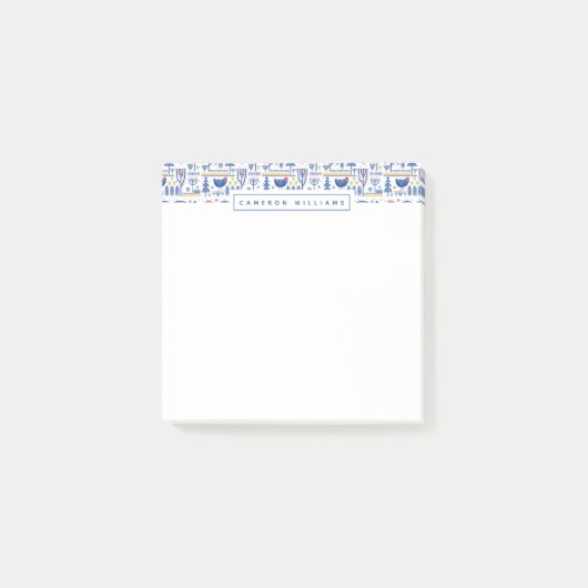 Post-it® Ajoutez votre motif nommé d'oiseau d'hiver d'art (Devant)