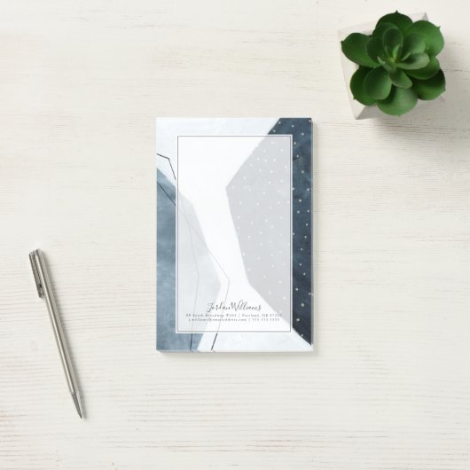 Post-it® Ajoutez votre nom | Abstraction adjacente (Bureau)