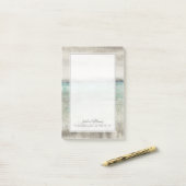 Post-it® Ajoutez votre nom | Aqua Horizon (Sur un bureau)