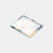 Post-it® Ajoutez votre nom | Aquarelle Cercles géométriques (Incliné)