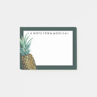 Ajoutez votre nom | Aquarelle tropicale d'ananas