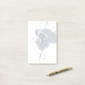 Post-it® Ajoutez votre nom | Bleu et noir Splash II | Bleu (Sur un bureau)