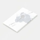 Post-it® Ajoutez votre nom | Bleu et noir Splash II | Bleu (Incliné)