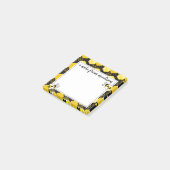 Post-it® Ajoutez votre nom | Bumble Bee Honeycomb Motif (Incliné)