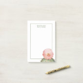 Post-it® Ajoutez votre nom | Cactus à fleur (Sur un bureau)