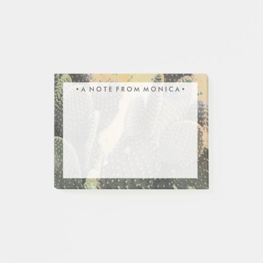 Post-it® Ajoutez votre nom | Cactus du désert | Plat vert (Devant)