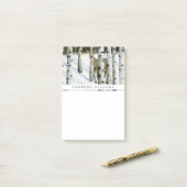 Post-it® Ajoutez votre nom | Cerf en chute de neige (Sur un bureau)