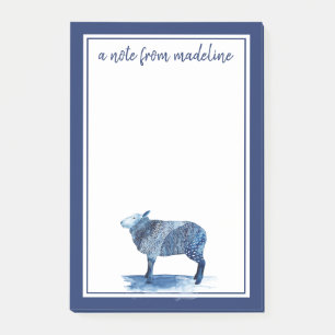 Post-it® Ajoutez votre nom Cobalt Blue Farm Animaux - Mou