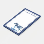 Post-it® Ajoutez votre nom | Cobalt Blue Farm Animaux - Vac (Incliné)