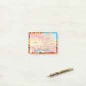 Post-it® Ajoutez votre nom | Couleurs éclatées I (Sur un bureau)