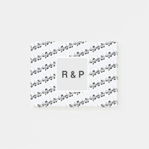 Post-it® Ajoutez votre nom couple notes de musique rythme m