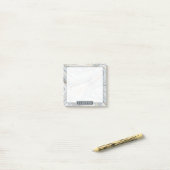 Post-it® Ajoutez votre nom | Design abstrait en marbre gris (Sur un bureau)