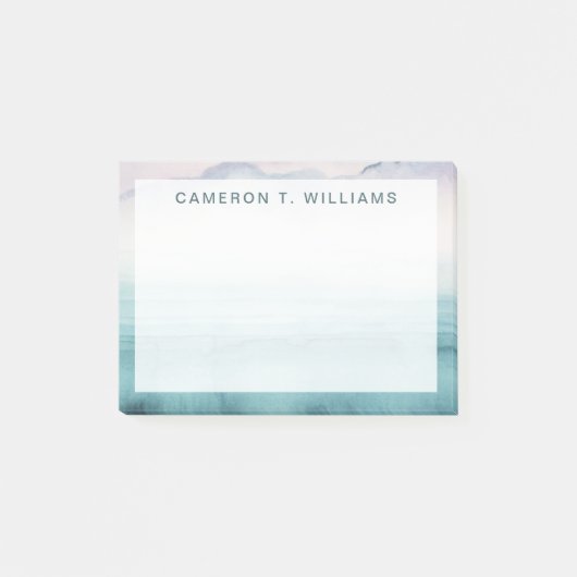 Post-it® Ajoutez votre nom | Dusk on the Bay - Aquarelle (Devant)