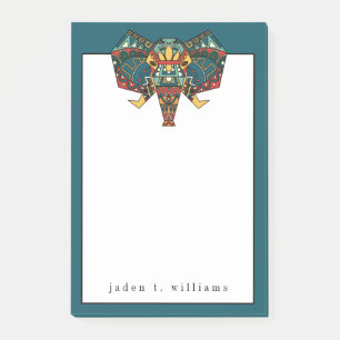 Post-it® Ajoutez votre nom Eléphant inspiré par l'ethni