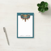 Post-it® Ajoutez votre nom | Eléphant inspiré par l'ethnie (Bureau)