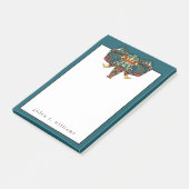 Post-it® Ajoutez votre nom | Eléphant inspiré par l'ethnie (Incliné)