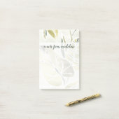 Post-it® Ajoutez votre nom | Feuilles Batik (Sur un bureau)