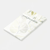 Post-it® Ajoutez votre nom | Feuilles Batik (Incliné)