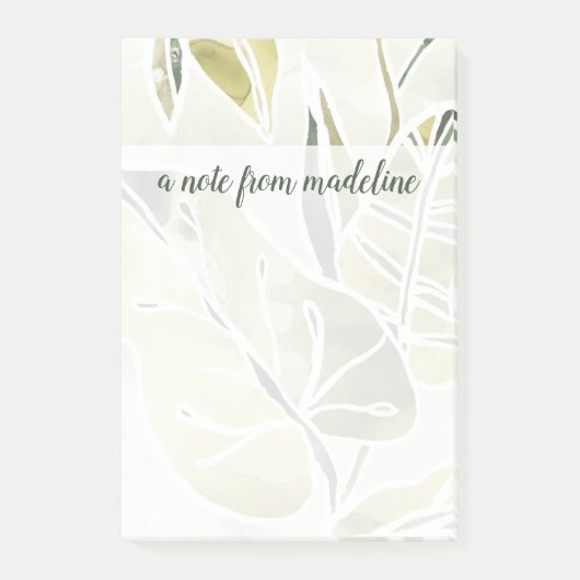 Post-it® Ajoutez votre nom | Feuilles Batik (Devant)