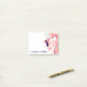 Post-it® Ajoutez votre nom | Flamant rose Pastel (Sur un bureau)