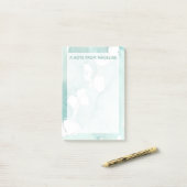 Post-it® Ajoutez votre nom | Ginkgo sur Dusty Turquoise - B (Sur un bureau)