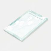 Post-it® Ajoutez votre nom | Ginkgo sur Dusty Turquoise - B (Incliné)