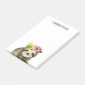 Post-it® Ajoutez votre nom | Halo tropical | Sweet Sloth (Incliné)