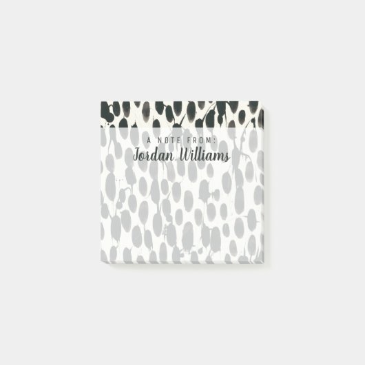 Post-it® Ajoutez votre nom | Invariable I | Aquarelle noire (Devant)