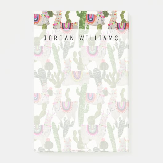 Post-it® Ajoutez votre nom | Llamarama Collection Motif (Devant)