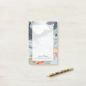 Post-it® Ajoutez votre nom | Mer polyphonique - Beige (Sur un bureau)