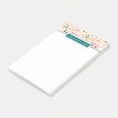 Post-it® Ajoutez votre nom | Motif de structure moléculaire (Incliné)