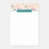 Post-it® Ajoutez votre nom | Motif de structure moléculaire (Devant)