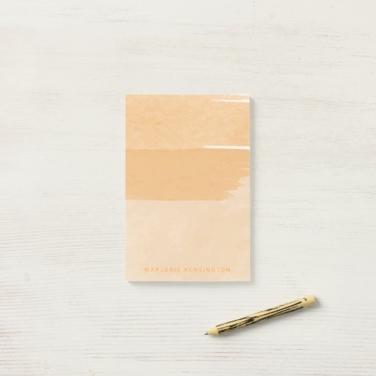 Post-it® AJOUTEZ VOTRE NOM | Notes des bandes d'aquarelle (Sur un bureau)