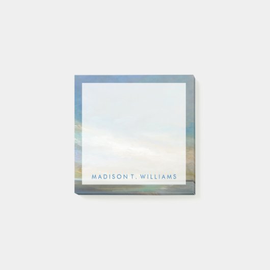 Post-it® Ajoutez votre nom | Nuages côtiers avec océan (Devant)