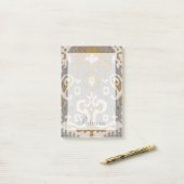 Post-it® Ajoutez votre nom | Ochre Ikat I (Sur un bureau)