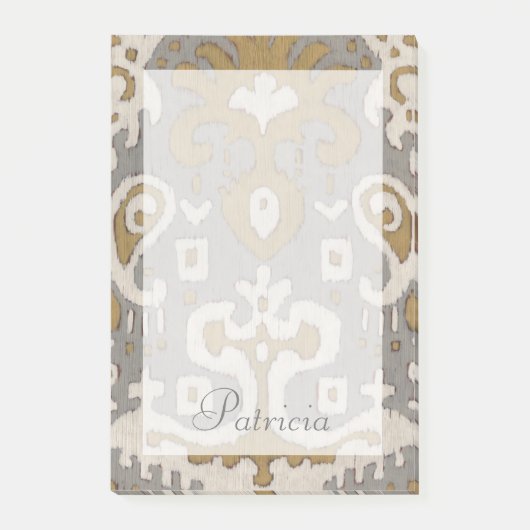 Post-it® Ajoutez votre nom | Ochre Ikat I (Devant)