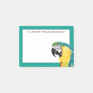 Post-it® Ajoutez votre nom   Oiseau de perroquet tropical