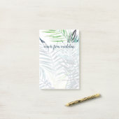 Post-it® Ajoutez votre nom | Palmiers Twilight - Feuilles t (Sur un bureau)