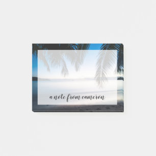 Post-it® Ajoutez votre nom   Paysage marin tropical au couc