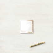 Post-it® Ajoutez votre nom | Pinneapple Tropical Or (Sur un bureau)